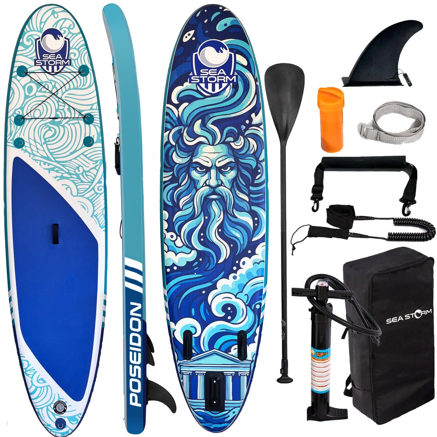 Sea Storm SUP Şişme Sörf Tahtası Stand Up Paddle Board 320*79*15 cm Model.7 POSEIDON